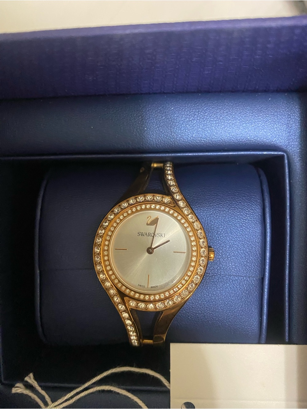 Swarovski Gold-Tone Crystal Accent Women's Bracelet Watch